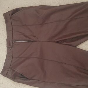 Dark Chocolate Faux Leather Jeans